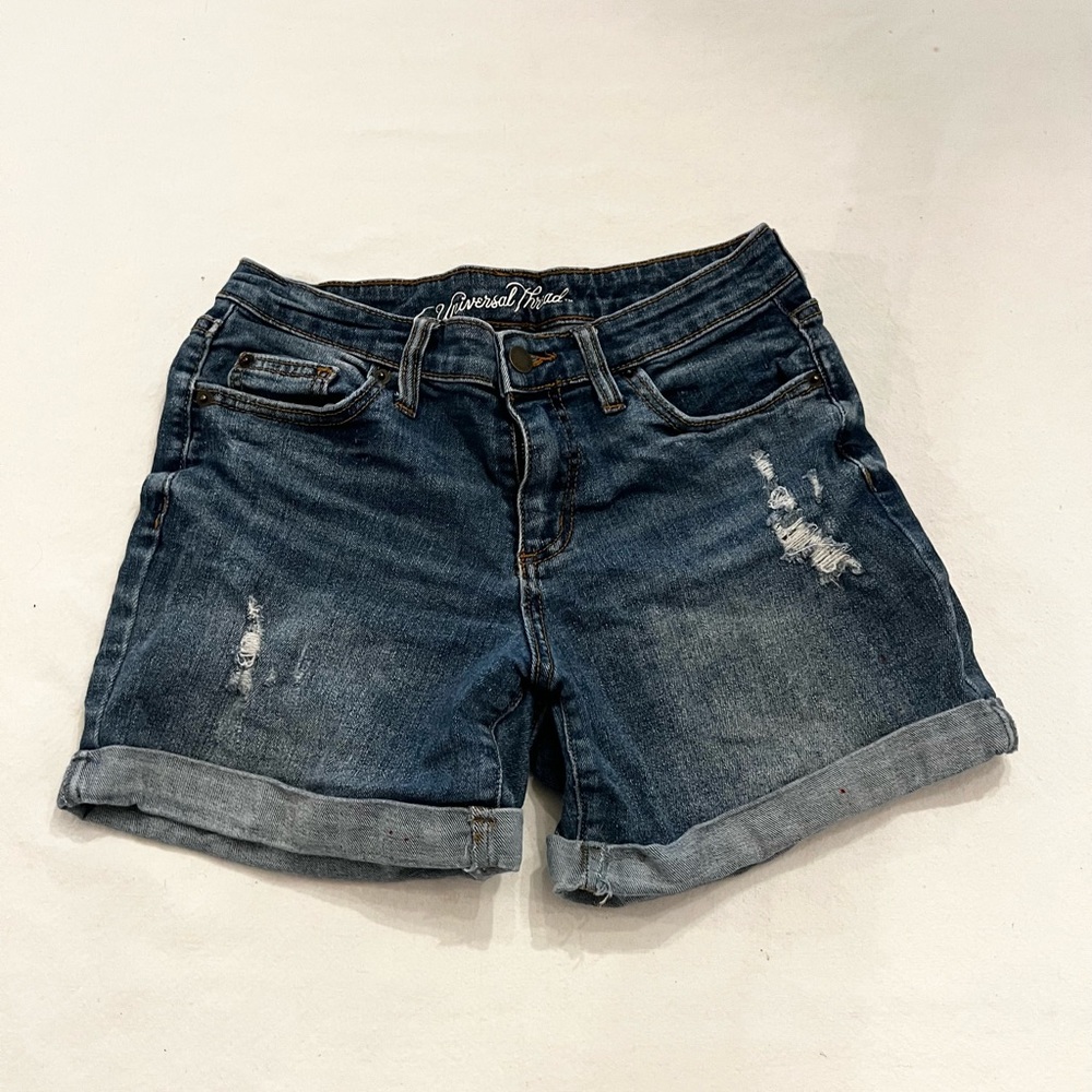blue jean shorts